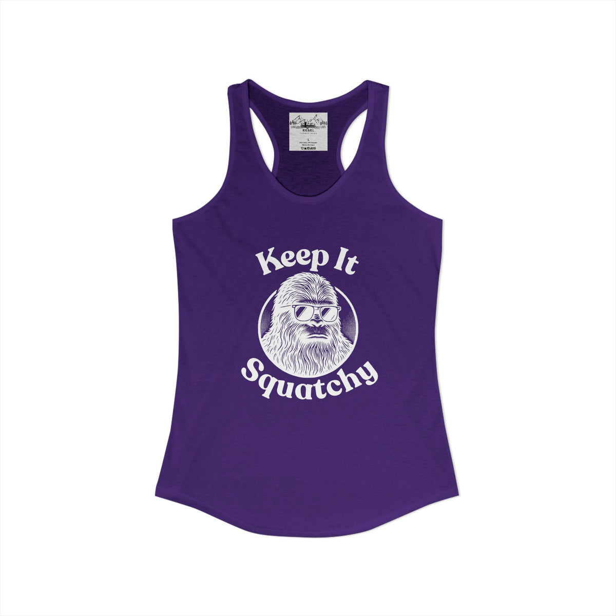 Keep It Squatchy Bigfoot Women’s Racerback Tank Top