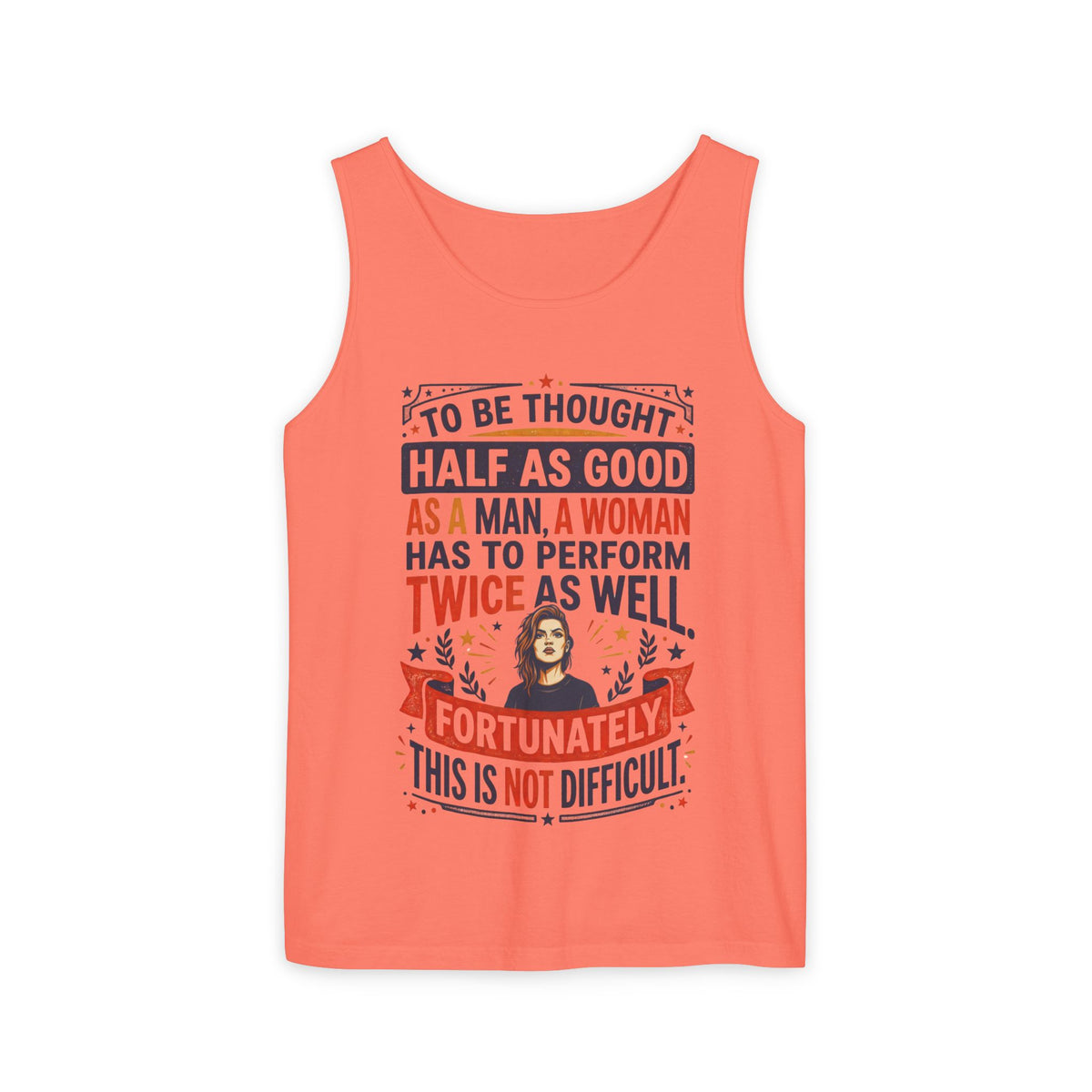 “Twice as Well” Feminist Unisex Cotton Tank Top