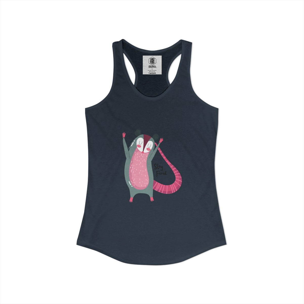 Stay Feral – Possum Women’s Racerback Tank