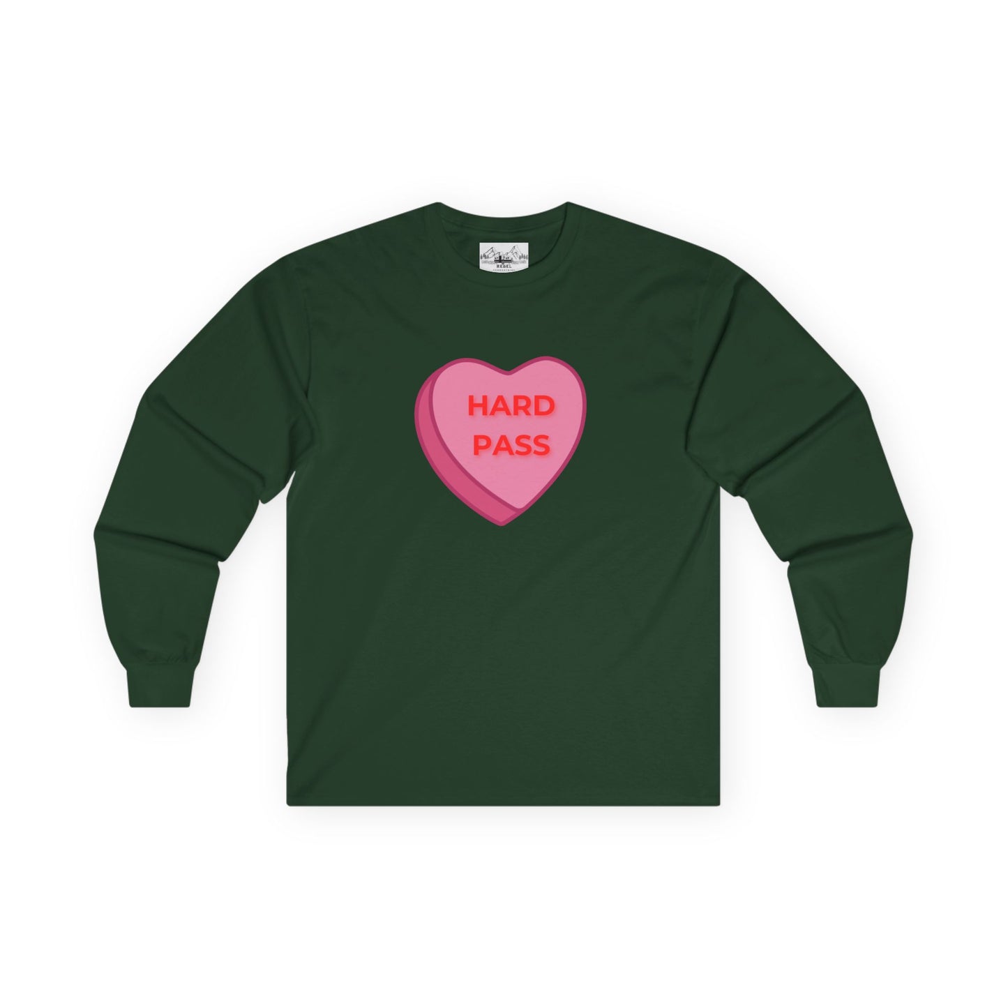 Hard Pass Candy Heart Long Sleeve Tee
