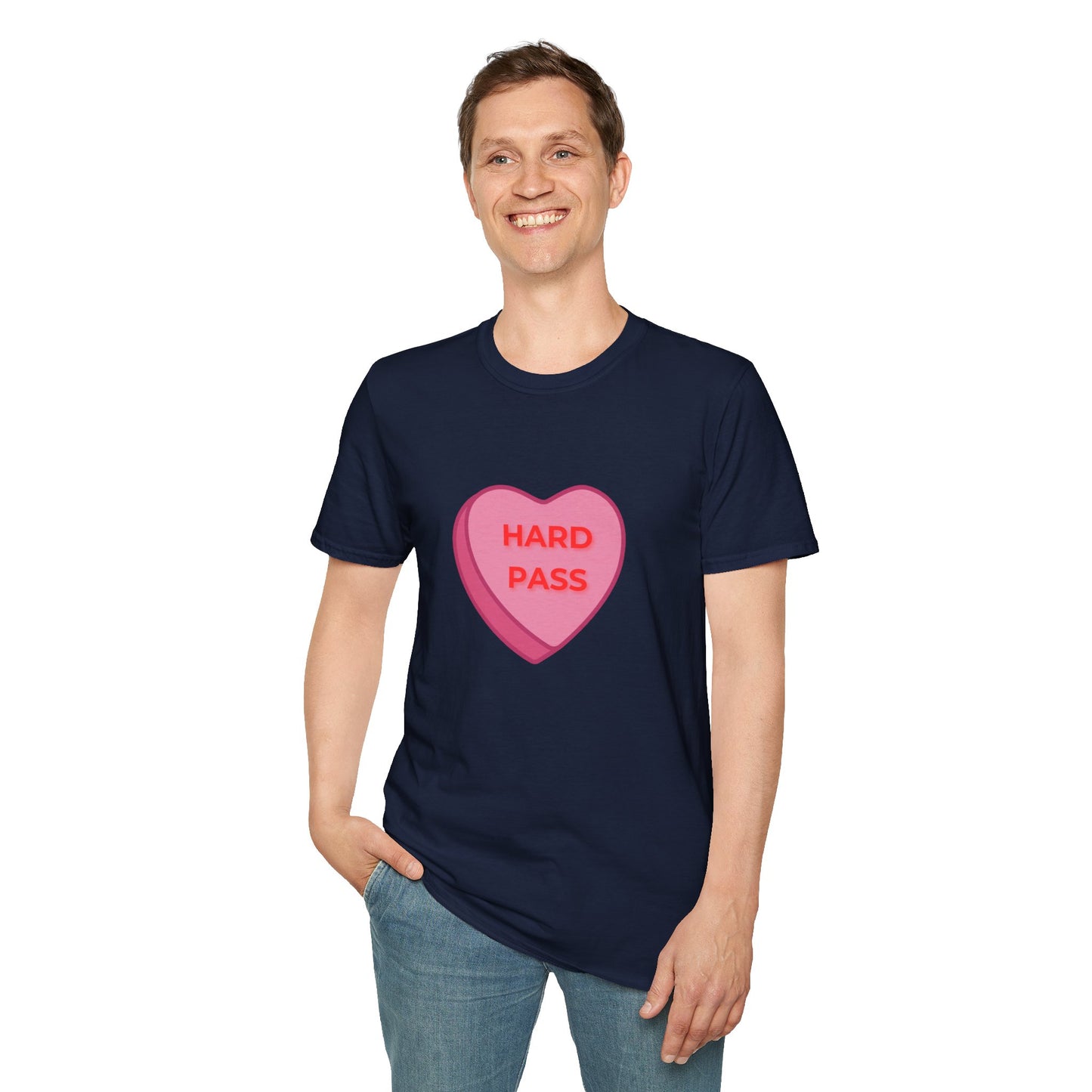 Hard Pass Candy Heart Crew Neck Tee