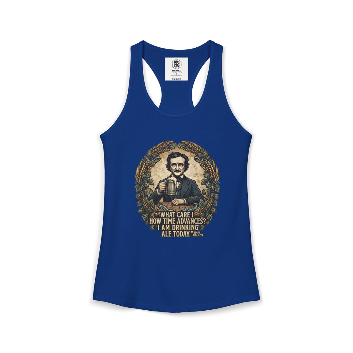 I Am Drinking Ale Today Edgar Allan Poe Women’s Racerback Tank