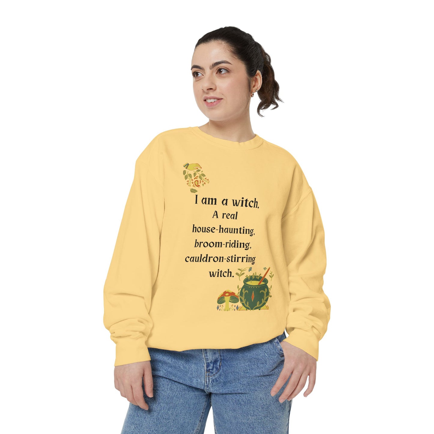 The Real Witch Cauldron & Broom Unisex Sweatshirt