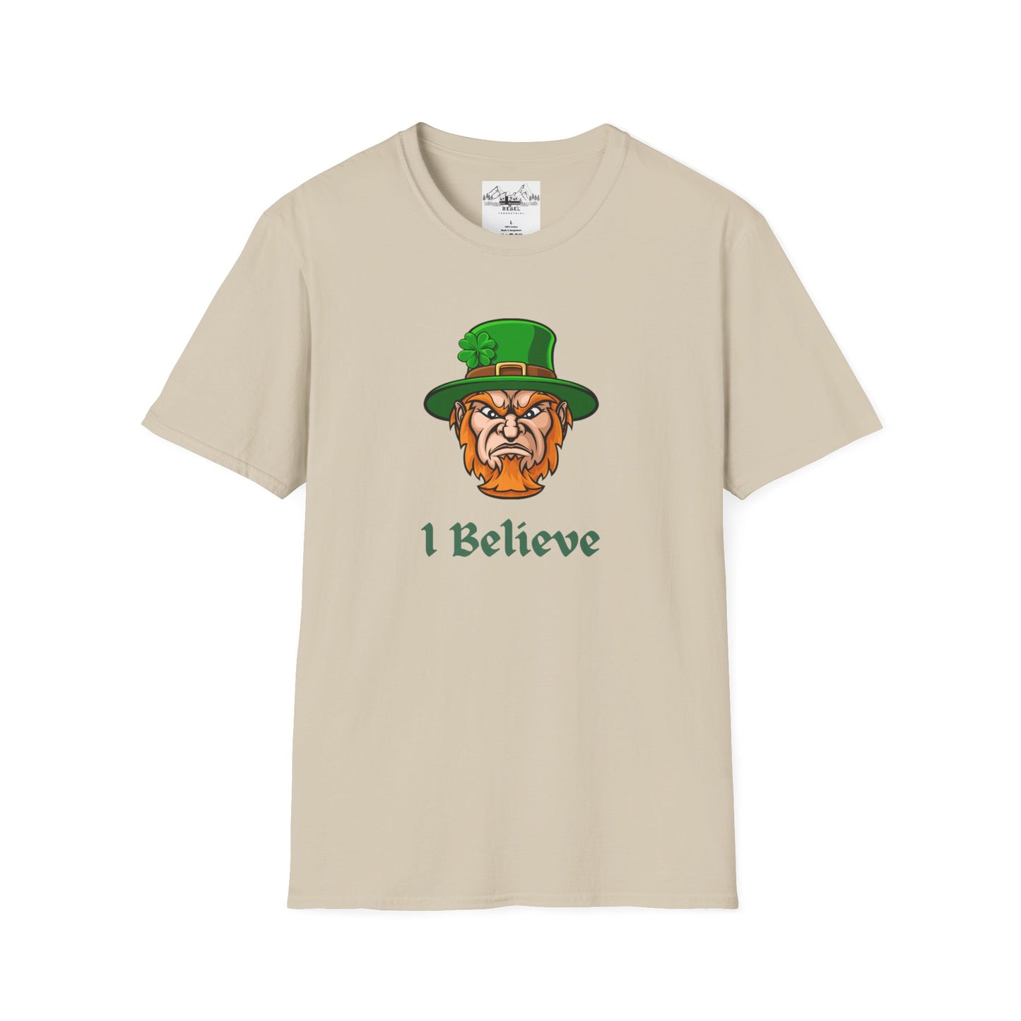 "I Believe" Angry Leprechaun Graphic Tee – Playful Celtic Spirit