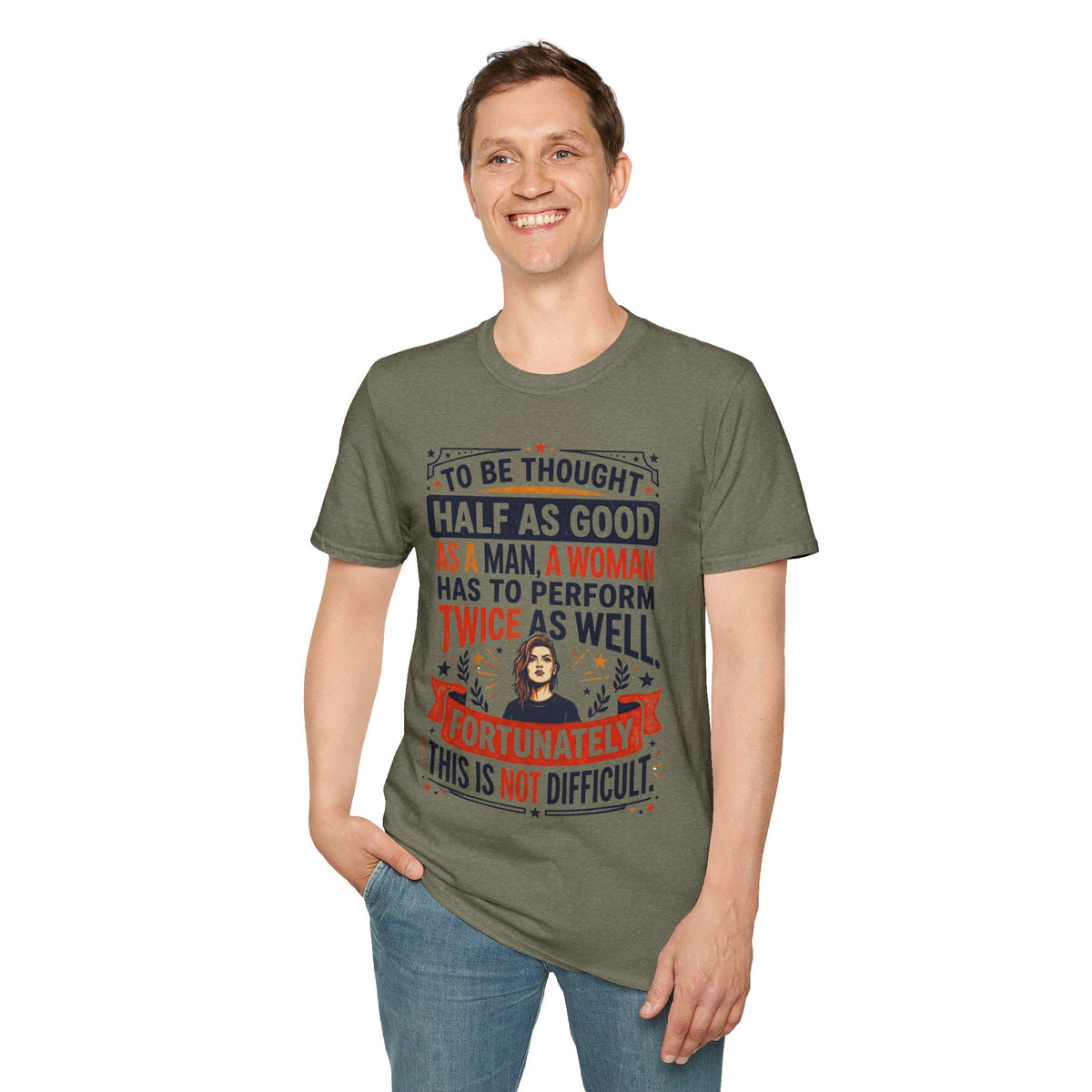 "Twice as Well" Vintage-Style Feminist Graphic Tee | Retro Sarcastic T-Shirt