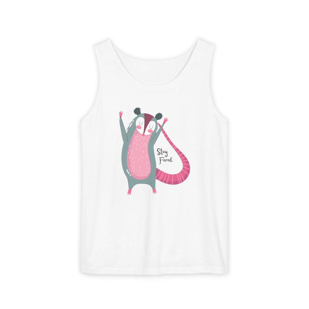 Stay Feral – Happy Possum Unisex Jersey Tank