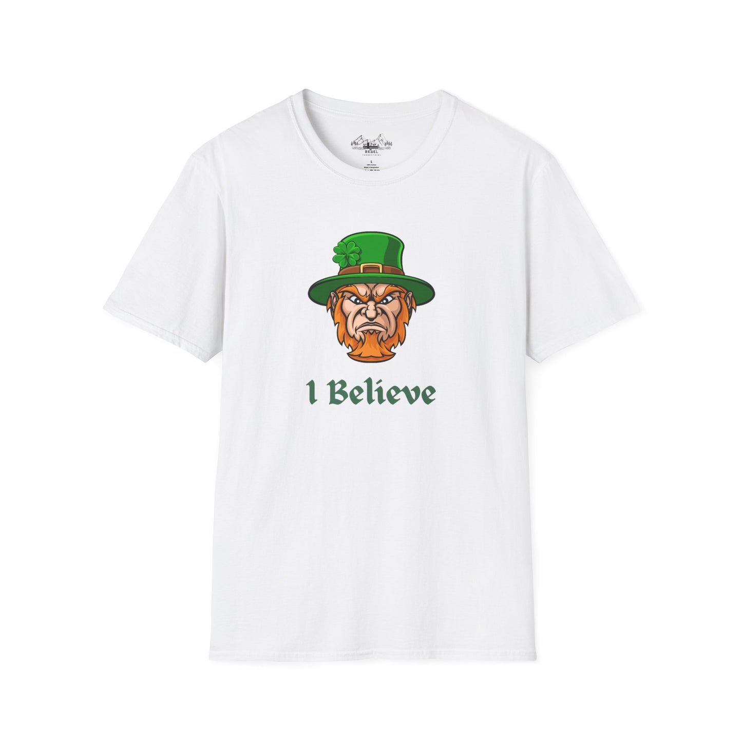 "I Believe" Angry Leprechaun Graphic Tee – Playful Celtic Spirit