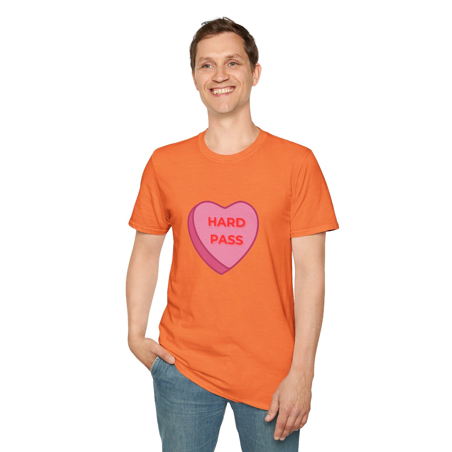 Hard Pass Candy Heart Crew Neck Tee