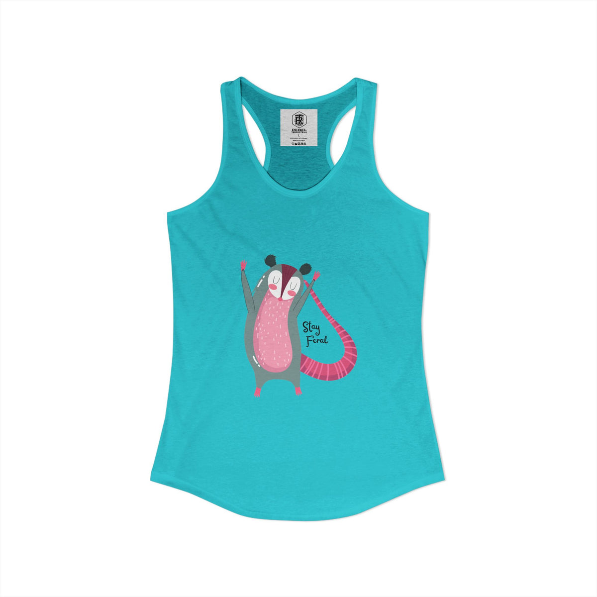 Stay Feral – Possum Women’s Racerback Tank
