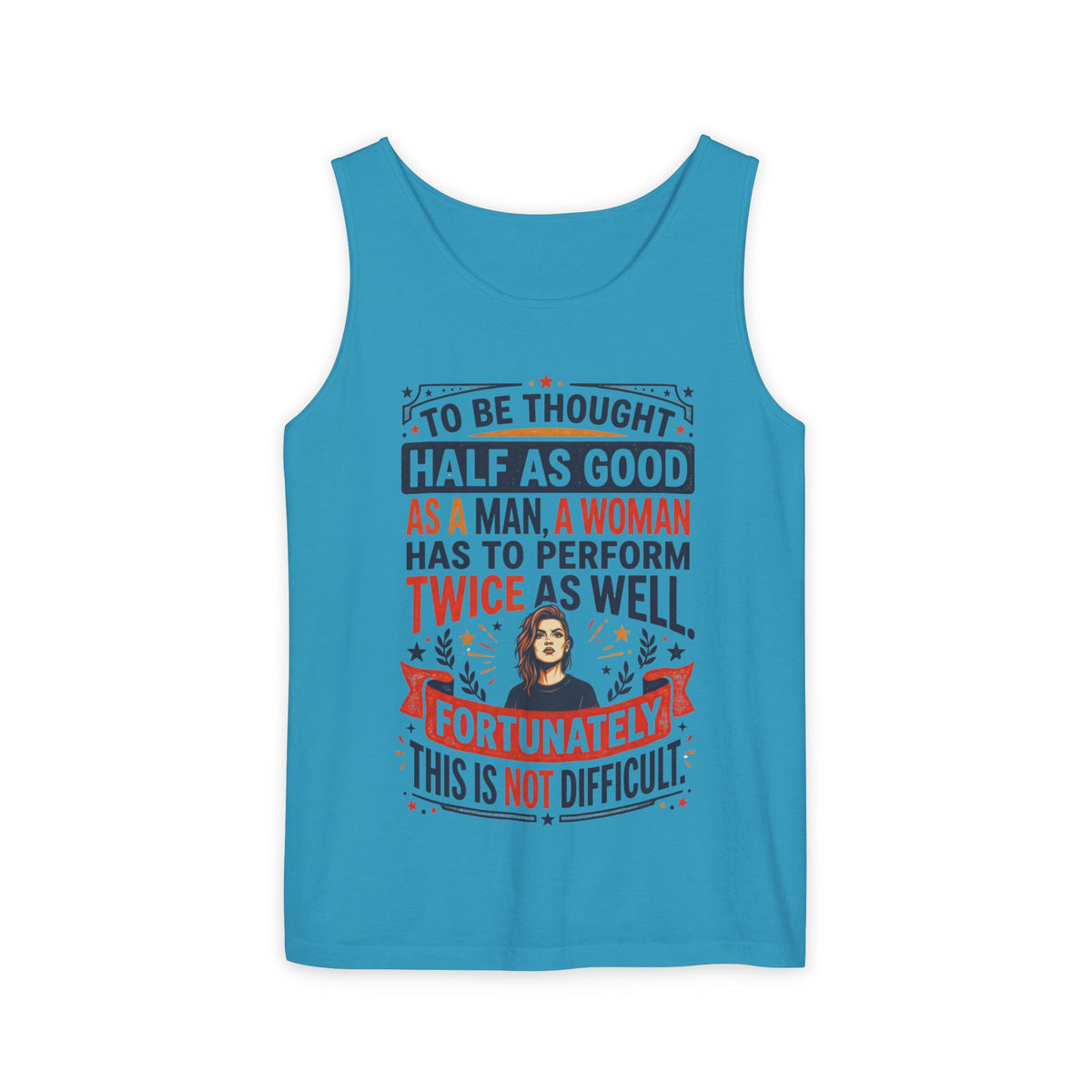 “Twice as Well” Feminist Unisex Cotton Tank Top