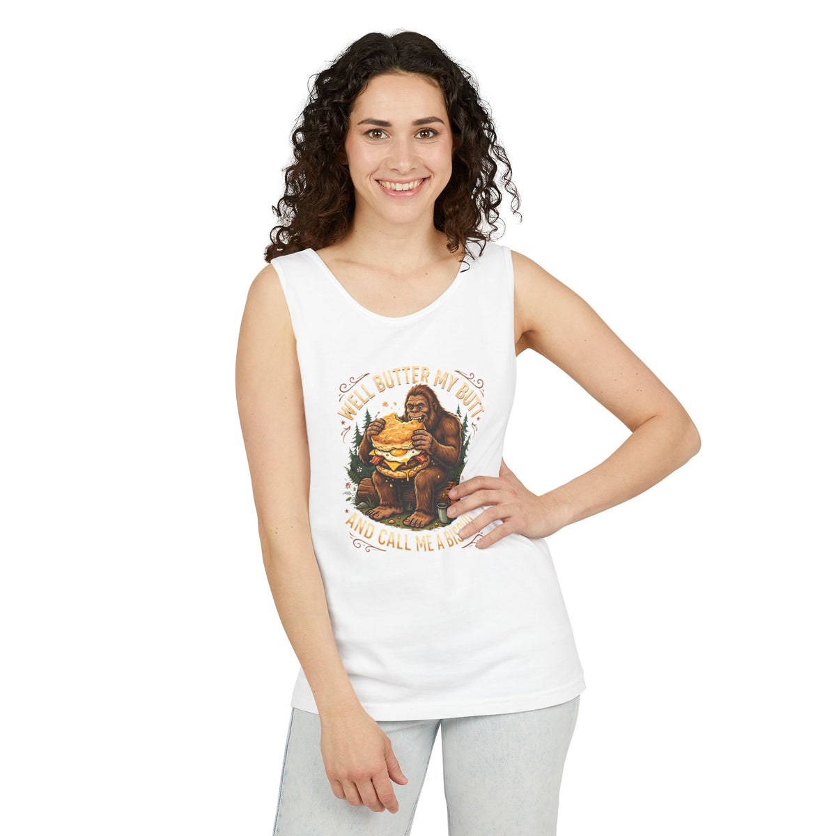 Well Butter My Butt and Call Me a Biscuit Bigfoot Tank Top
