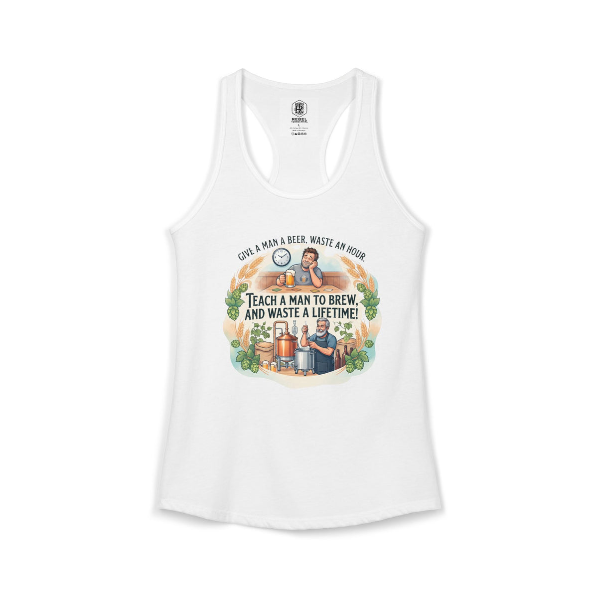 Teach a Man to Brew Women's Ideal Racerback Tank