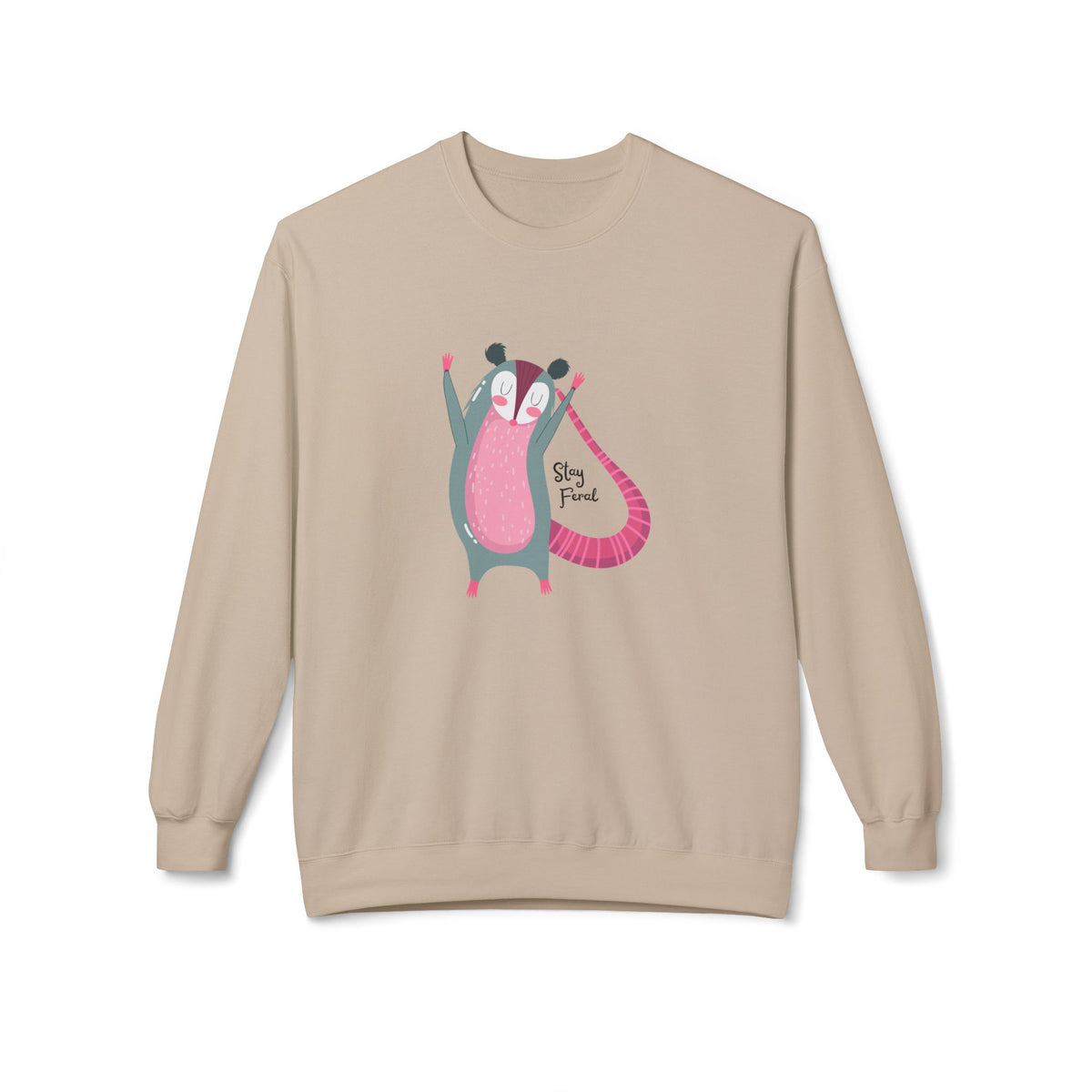 Stay Feral – Possum Crewneck Sweatshirt