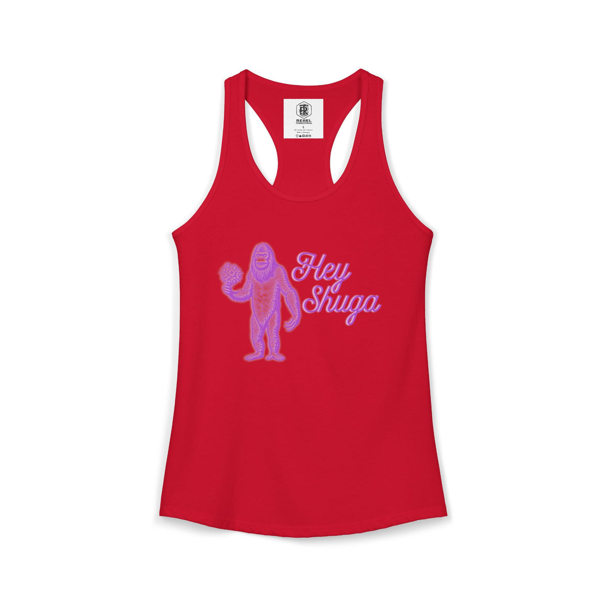 Hey Shuga Bigfoot Women’s Racerback Tank Top
