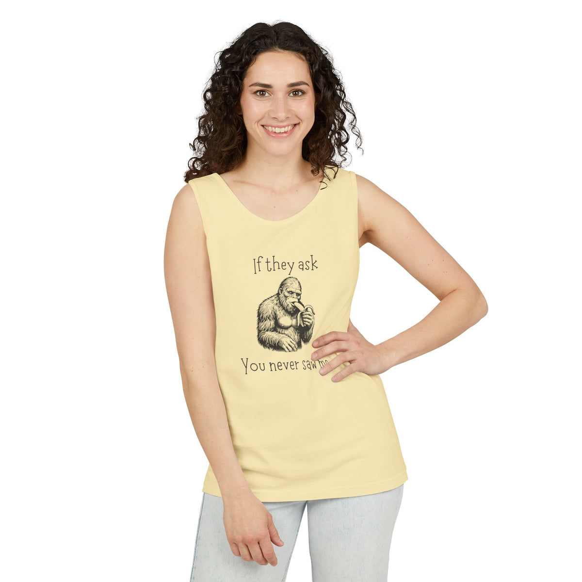 If They Ask, You Never Saw Me Bigfoot Unisex Tank Top
