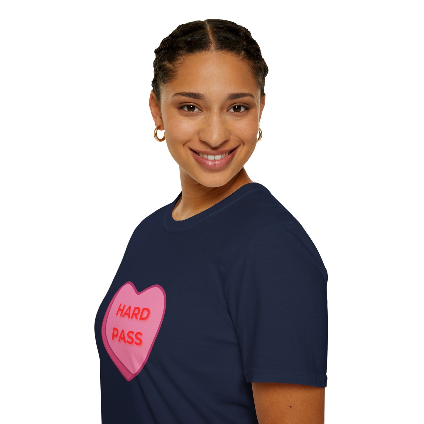 Hard Pass Candy Heart Crew Neck Tee