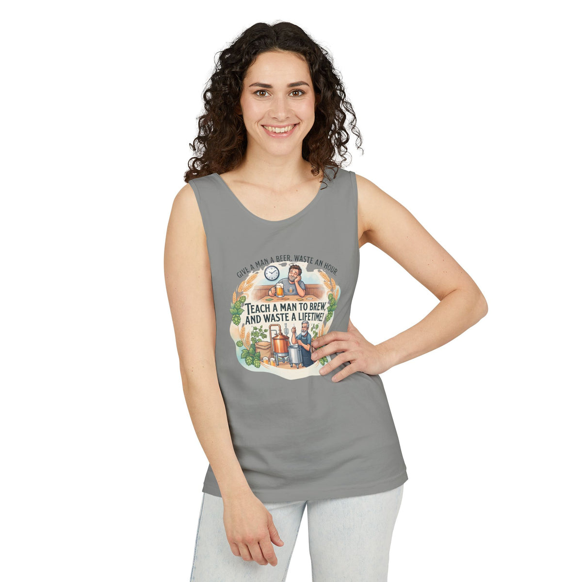 Teach a Man to Brew Beer Tank Top