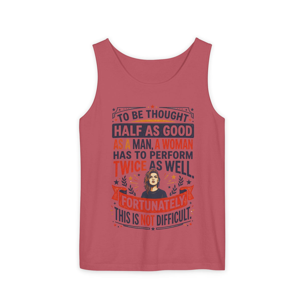 “Twice as Well” Feminist Unisex Cotton Tank Top