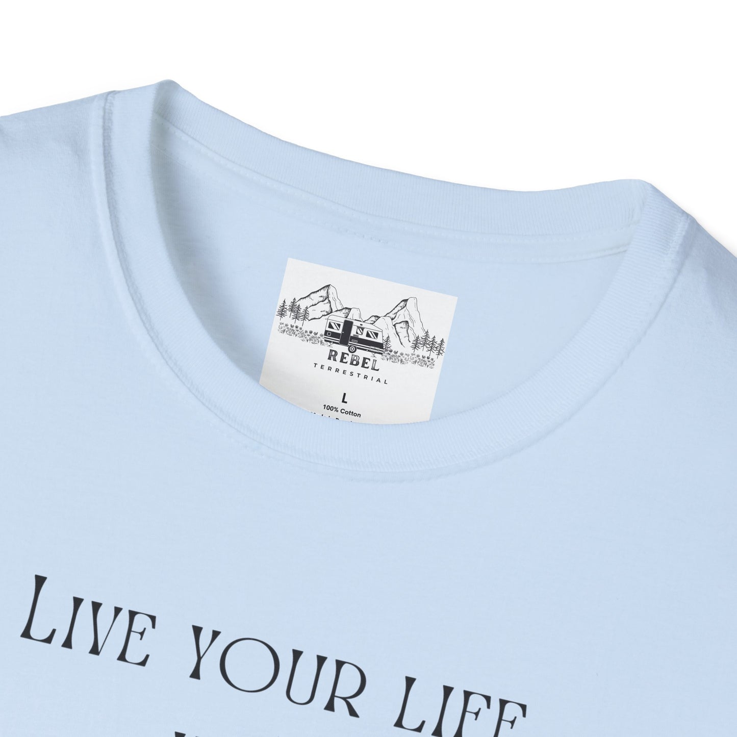 Live Your Life Well – Funny Gravestone-Inspired Floral T-Shirt