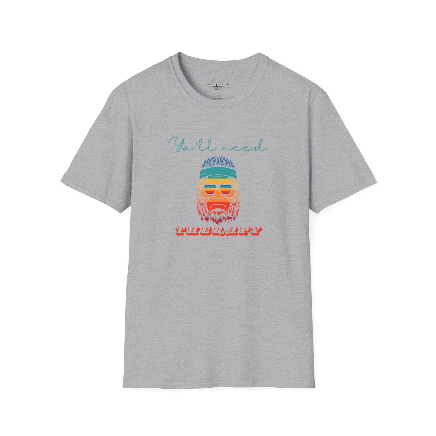 Y’all Need Therapy – Rainbow Bigfoot T-Shirt | Unisex Softstyle Tee