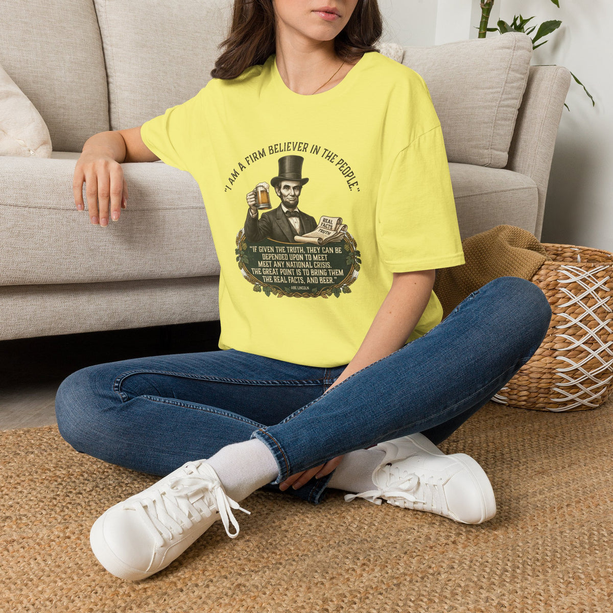 Firm Believer in the People... and Beer Lincoln T-Shirt