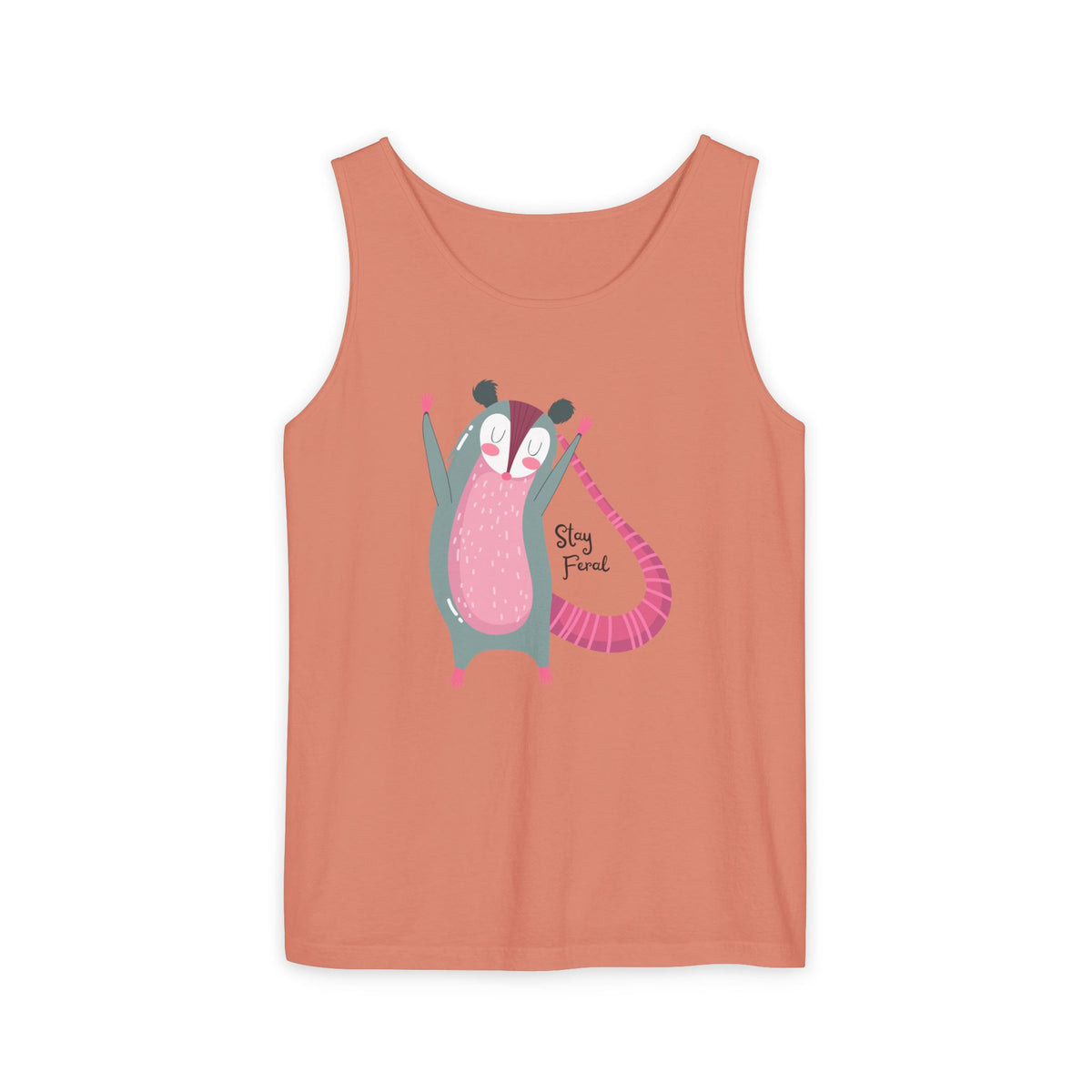 Stay Feral – Happy Possum Unisex Jersey Tank