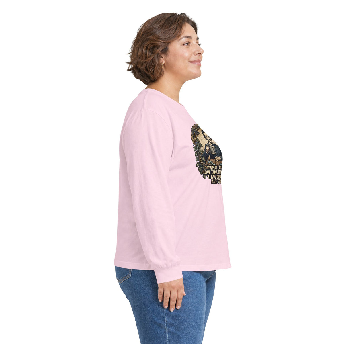 I Am Drinking Ale Today Edgar Allan Poe Long Sleeve Shirt