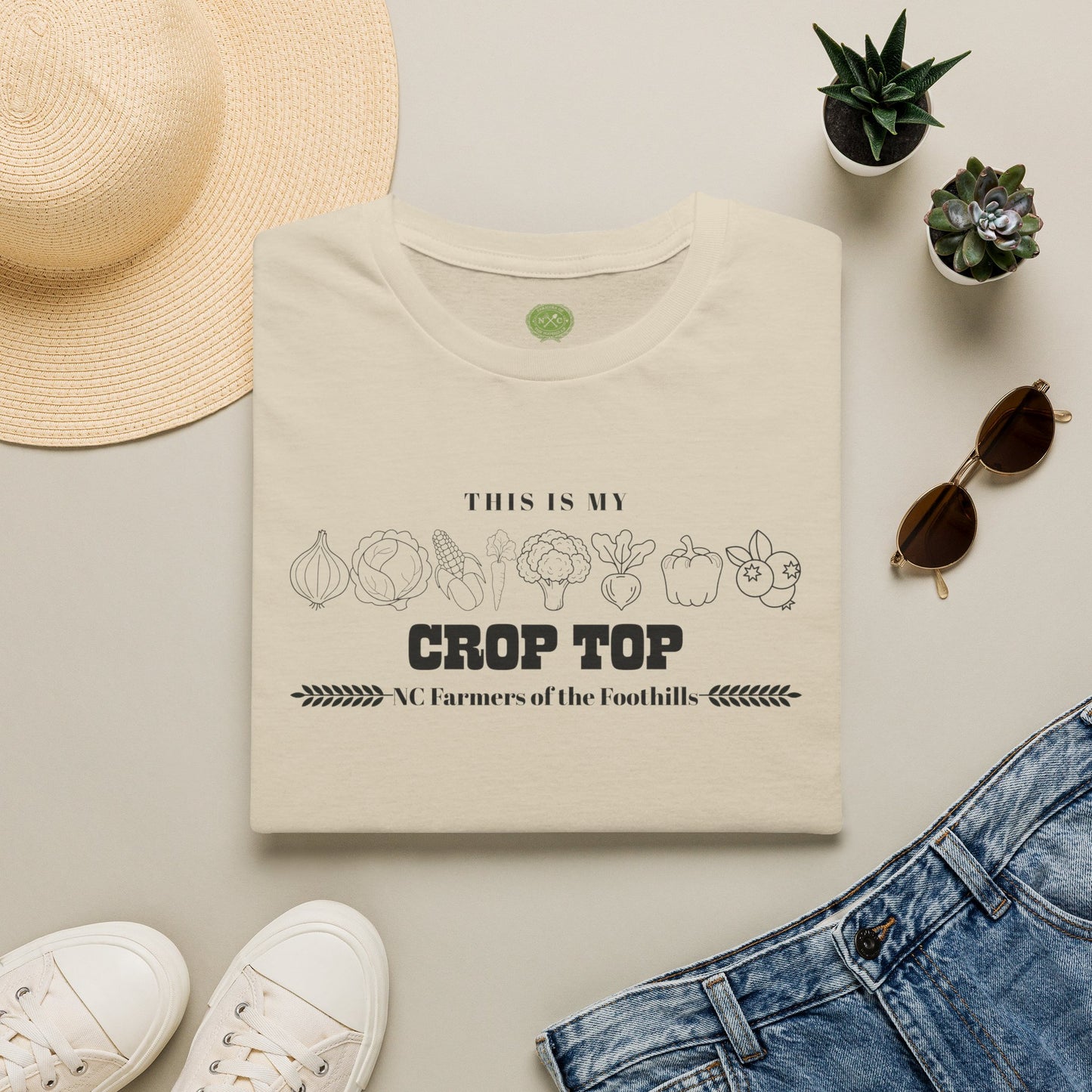 NC Farmers of the Foothills "This Is My Crop Top" Graphic T-Shirt