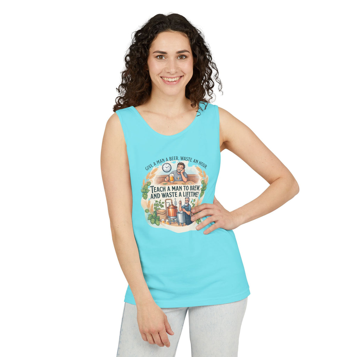 Teach a Man to Brew Beer Tank Top