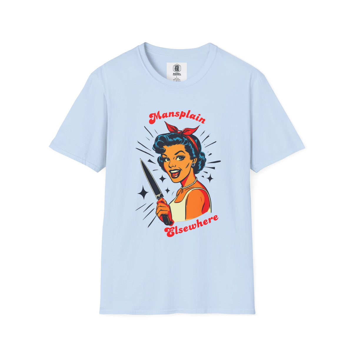 Mansplain Elsewhere - Vintage Feminist T-Shirt