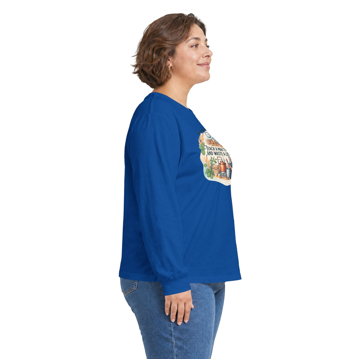 Teach a Man to Brew Long Sleeve Tee