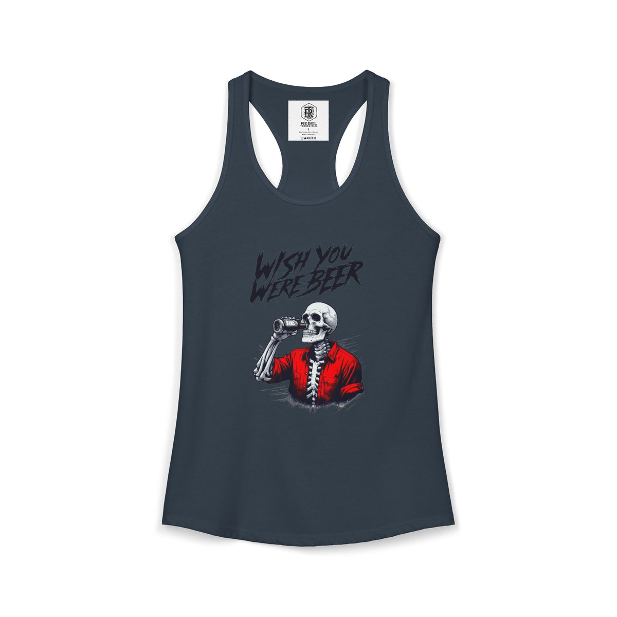 Wish You Were Beer – Skeleton Women’s Racerback Tank