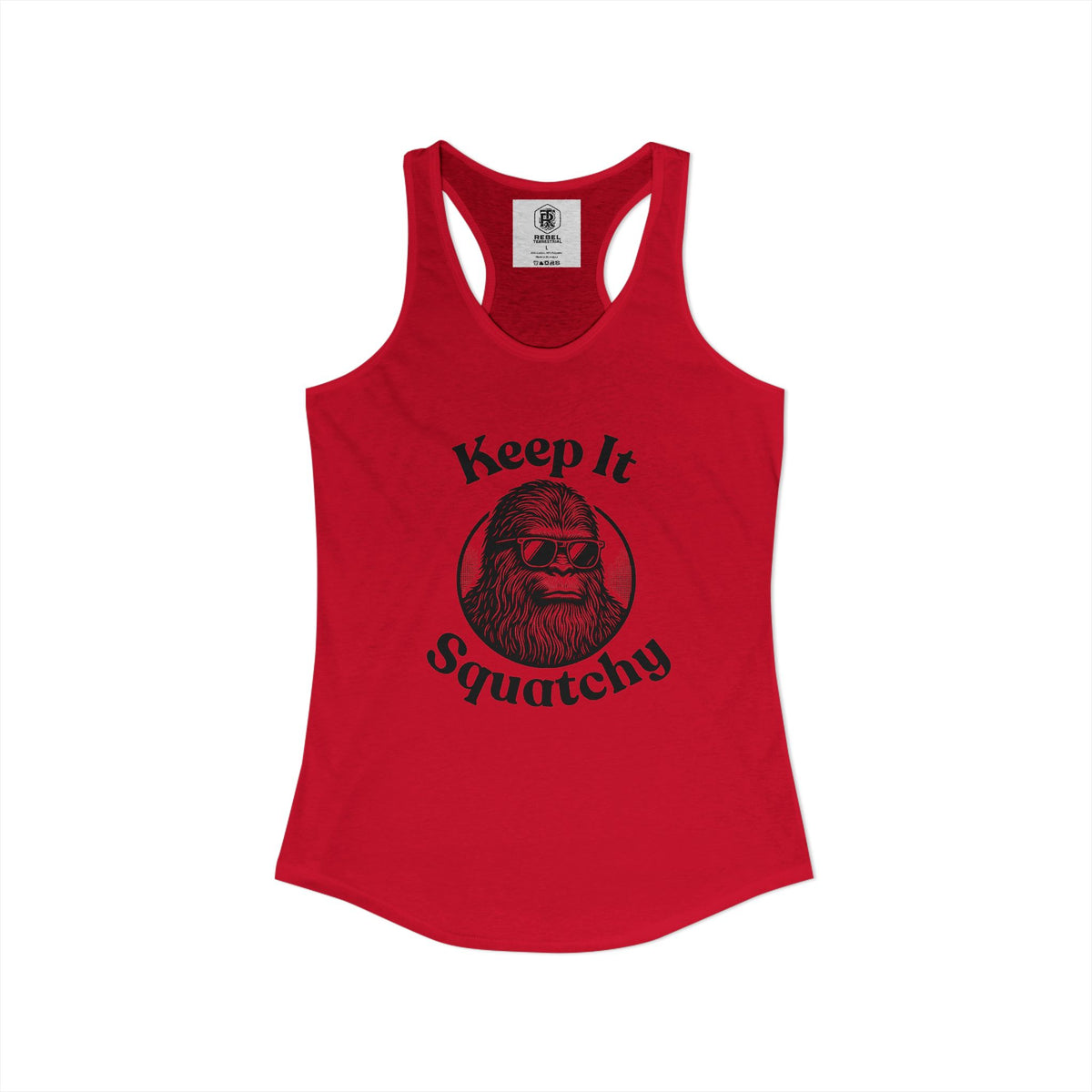 Keep It Squatchy Bigfoot Women’s Racerback Tank Top
