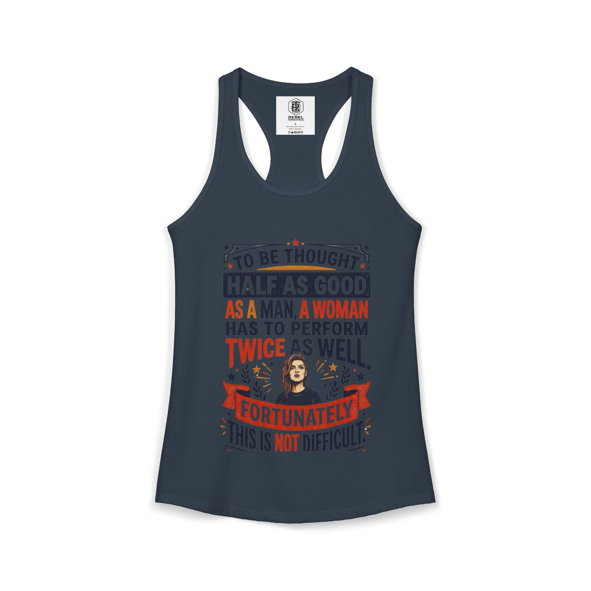 “Twice as Well” Feminist Women's Racerback Tank