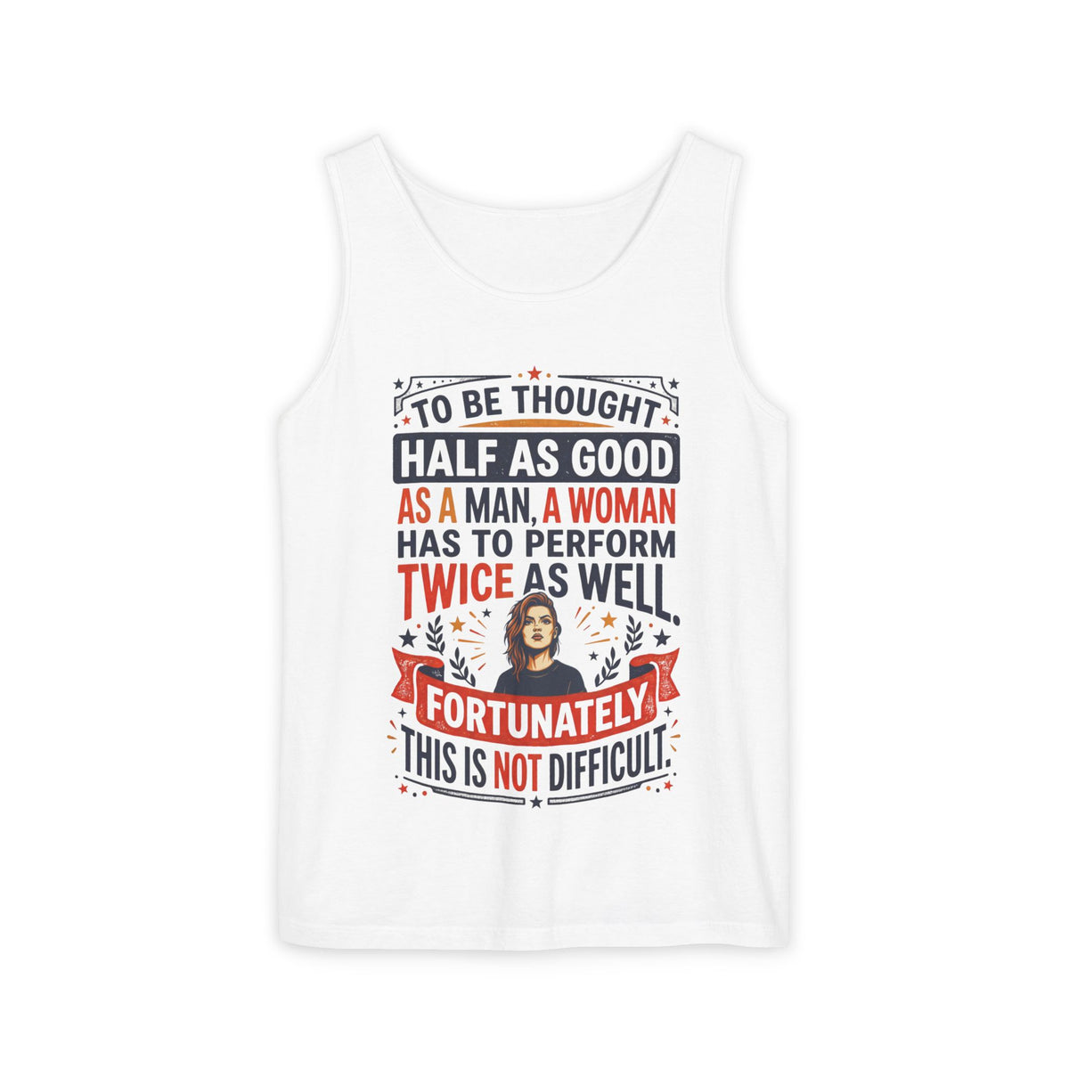 “Twice as Well” Feminist Unisex Cotton Tank Top