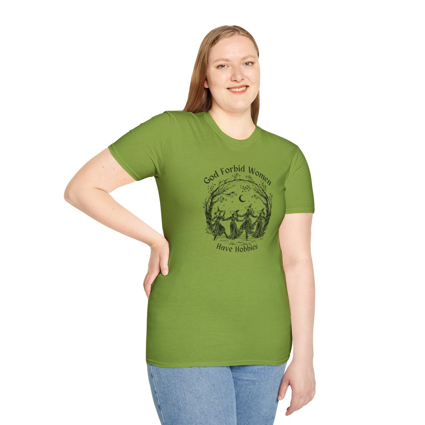 "God Forbid, Women Have Hobbies" Unisex Softstyle T-Shirt