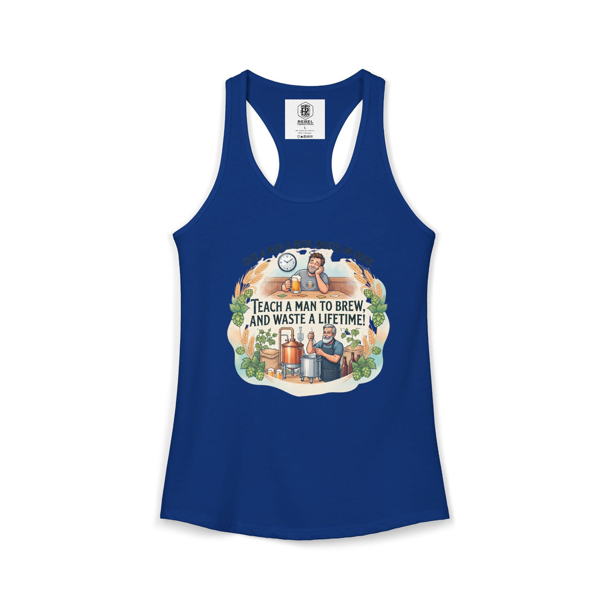Teach a Man to Brew Women's Ideal Racerback Tank
