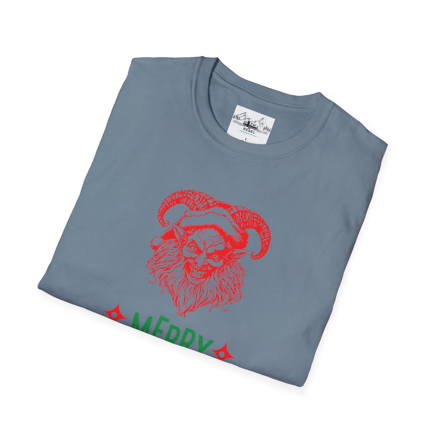 Smiling Krampus "Merry Holidays" Unisex T-Shirt | Ultra-Soft Cotton