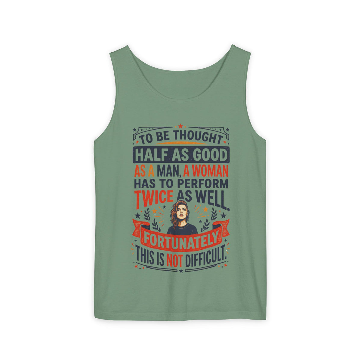 “Twice as Well” Feminist Unisex Cotton Tank Top