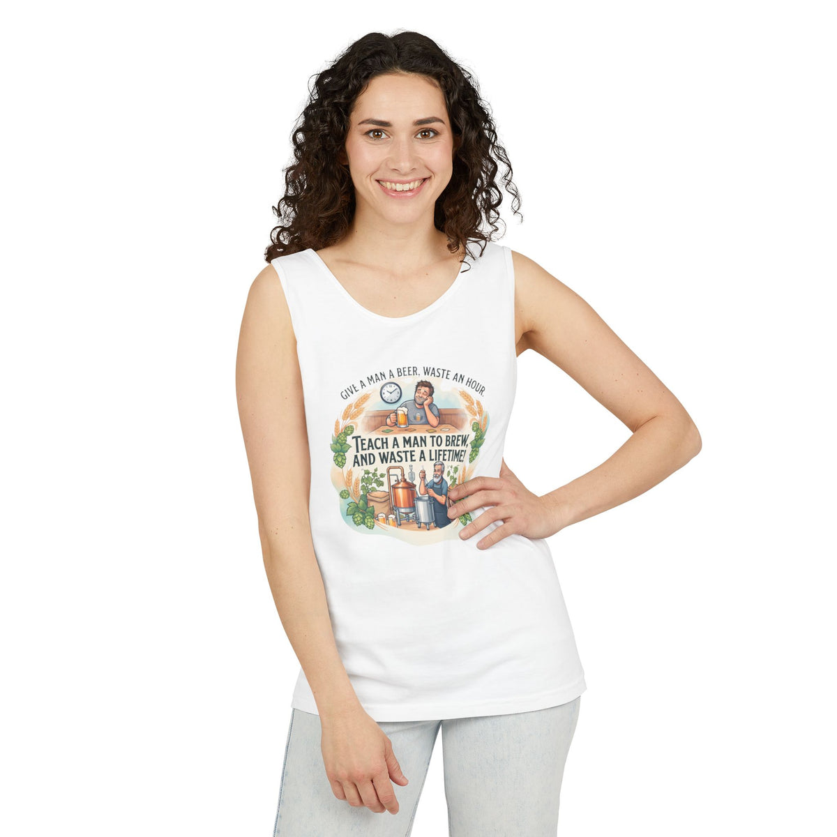 Teach a Man to Brew Beer Tank Top
