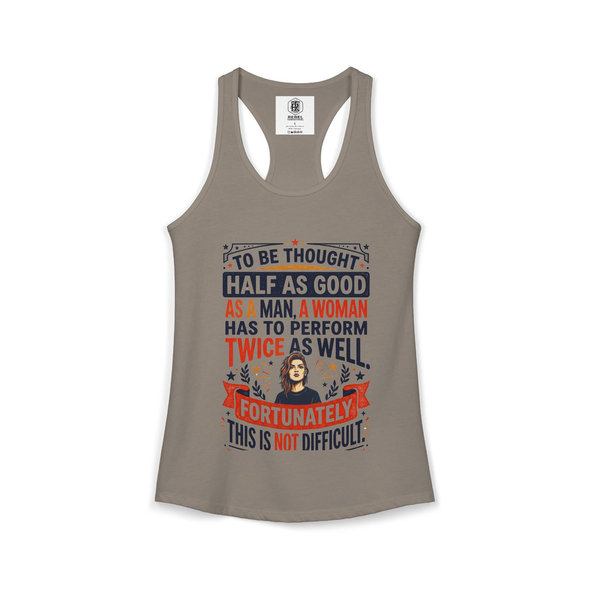 “Twice as Well” Feminist Women's Racerback Tank