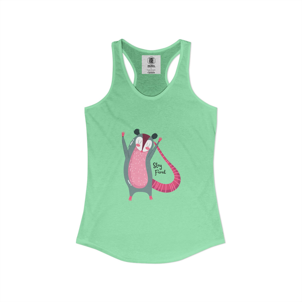Stay Feral – Possum Women’s Racerback Tank
