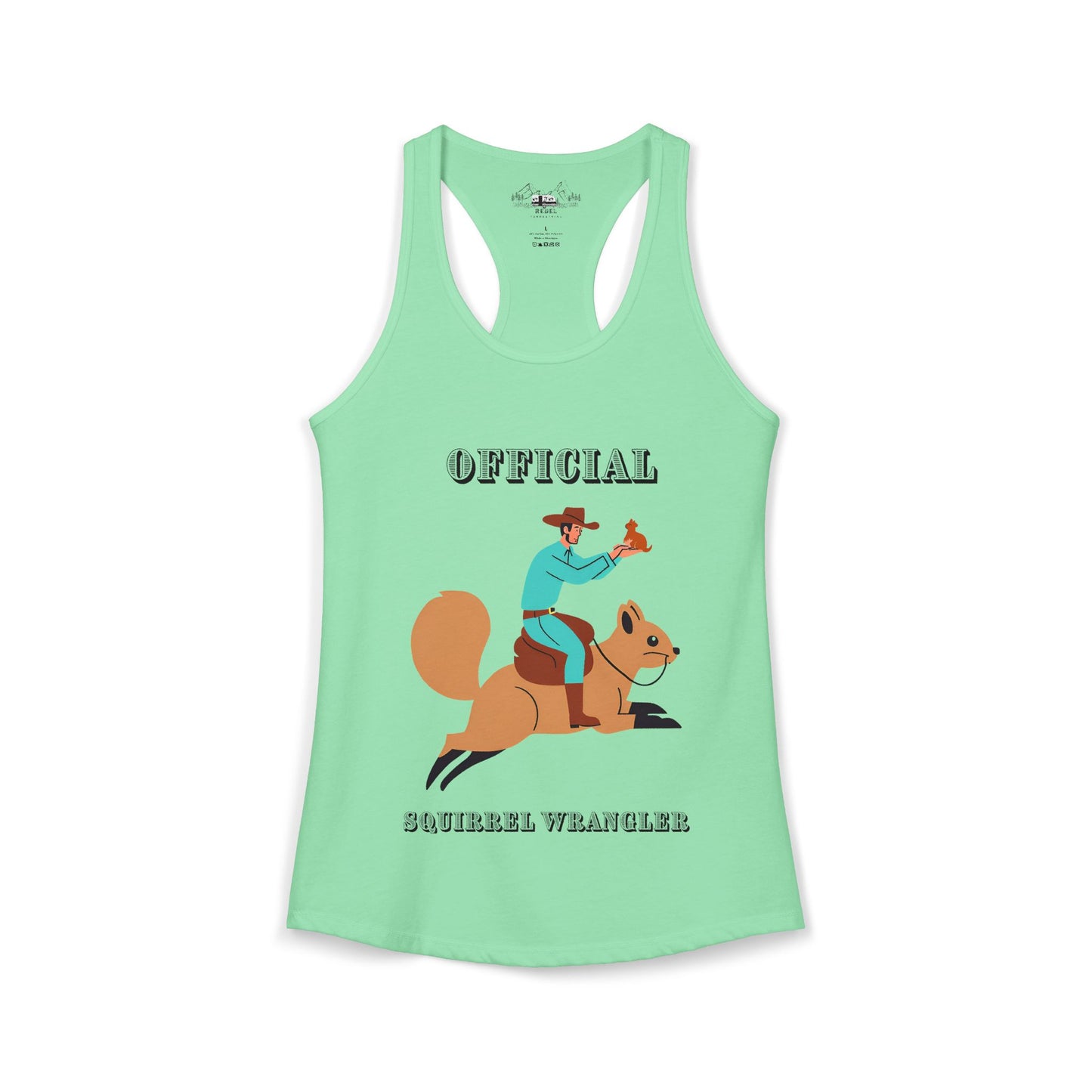 Official Squirrel Wrangler Women's Racerback Tank Top