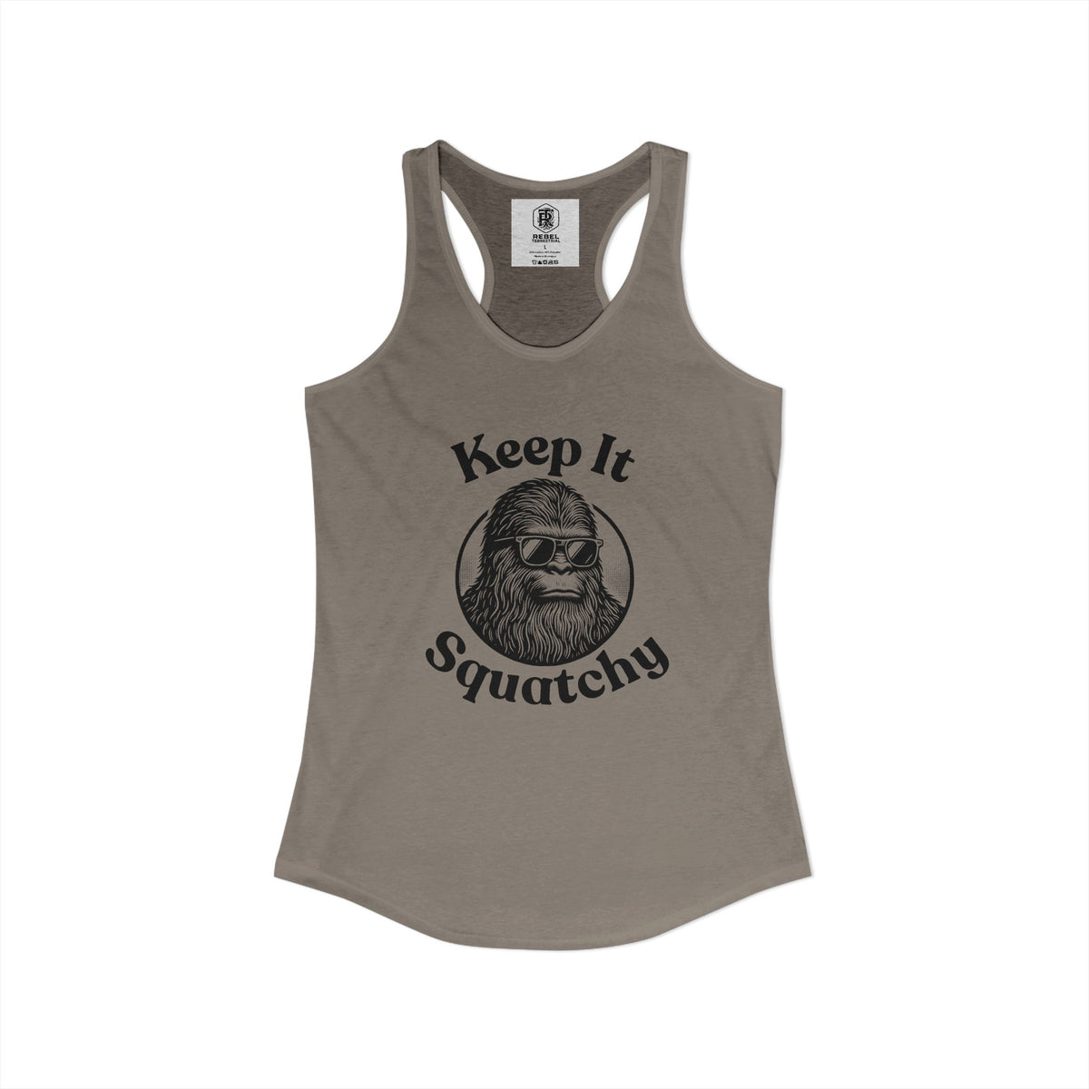 Keep It Squatchy Bigfoot Women’s Racerback Tank Top