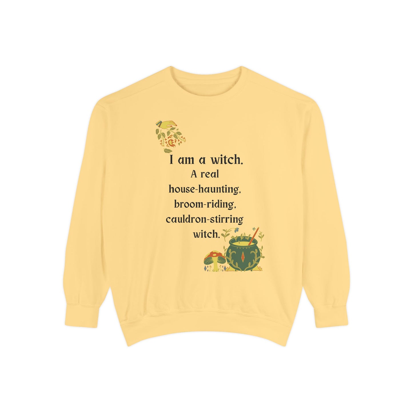 The Real Witch Cauldron & Broom Unisex Sweatshirt