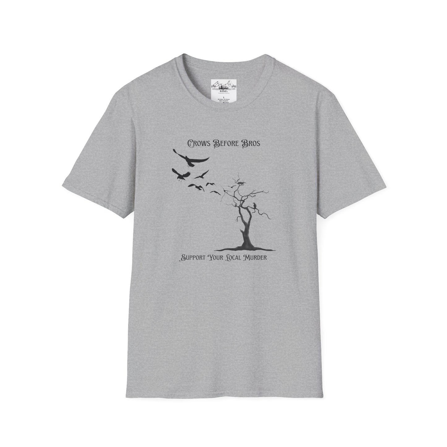 "Crows Before Bros" Unisex Softstyle T-Shirt