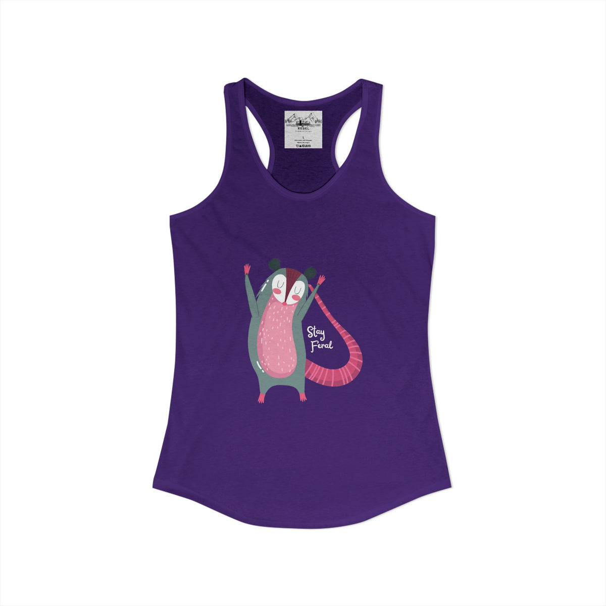 Stay Feral – Possum Women’s Racerback Tank