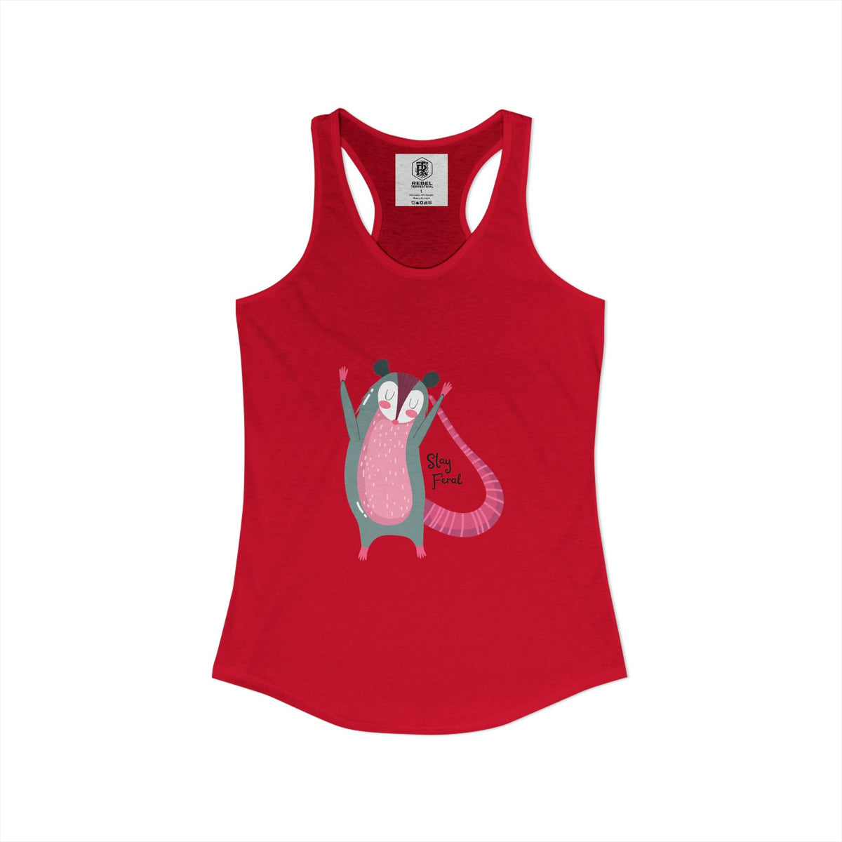 Stay Feral – Possum Women’s Racerback Tank