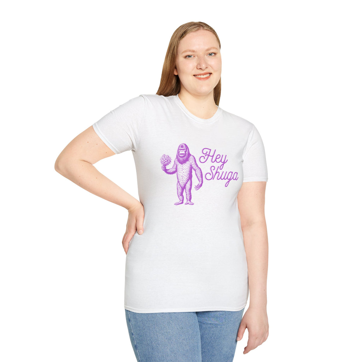 Hey Shuga Bigfoot Unisex Softstyle T-Shirt