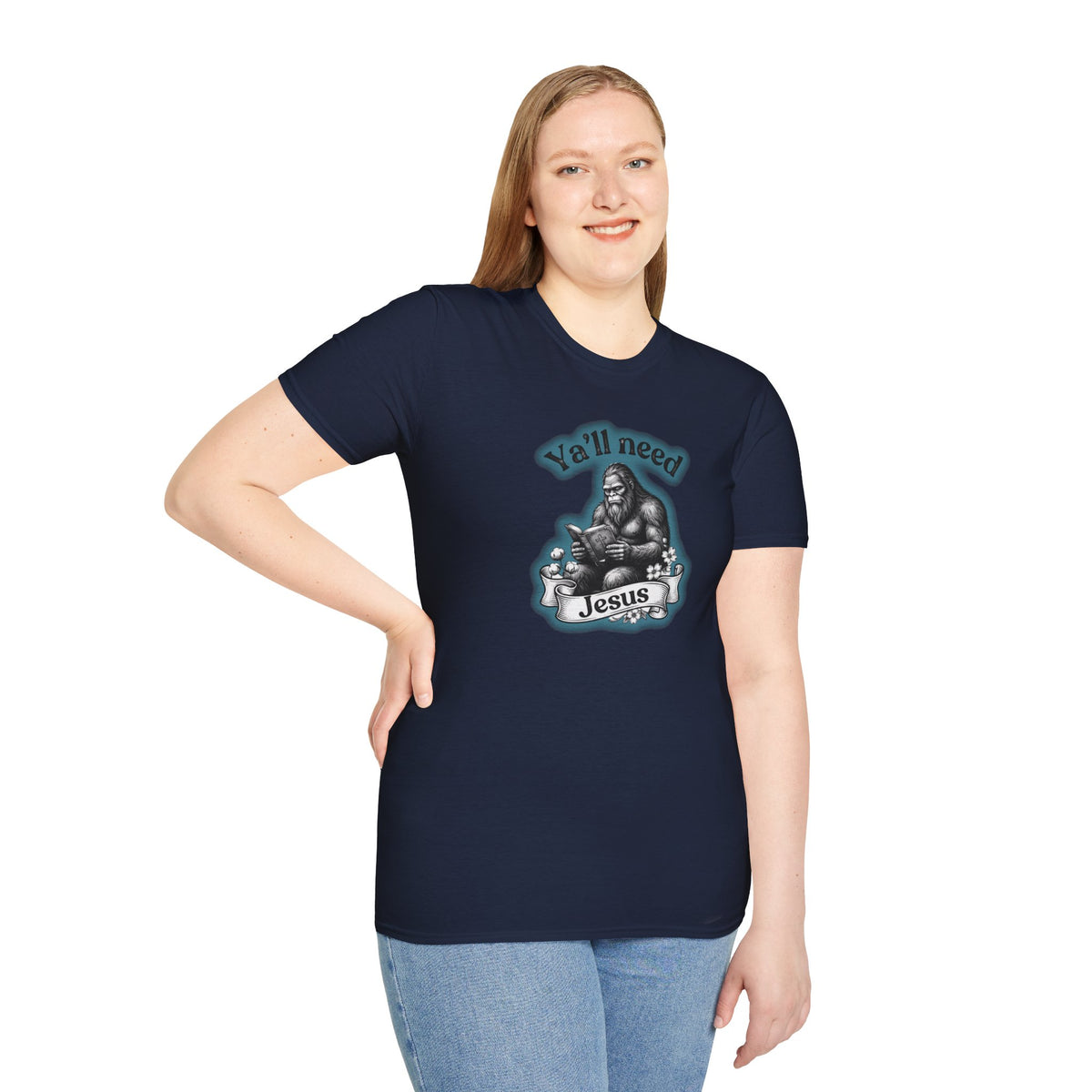 Y’all Need Jesus Bigfoot Unisex Softstyle T-Shirt